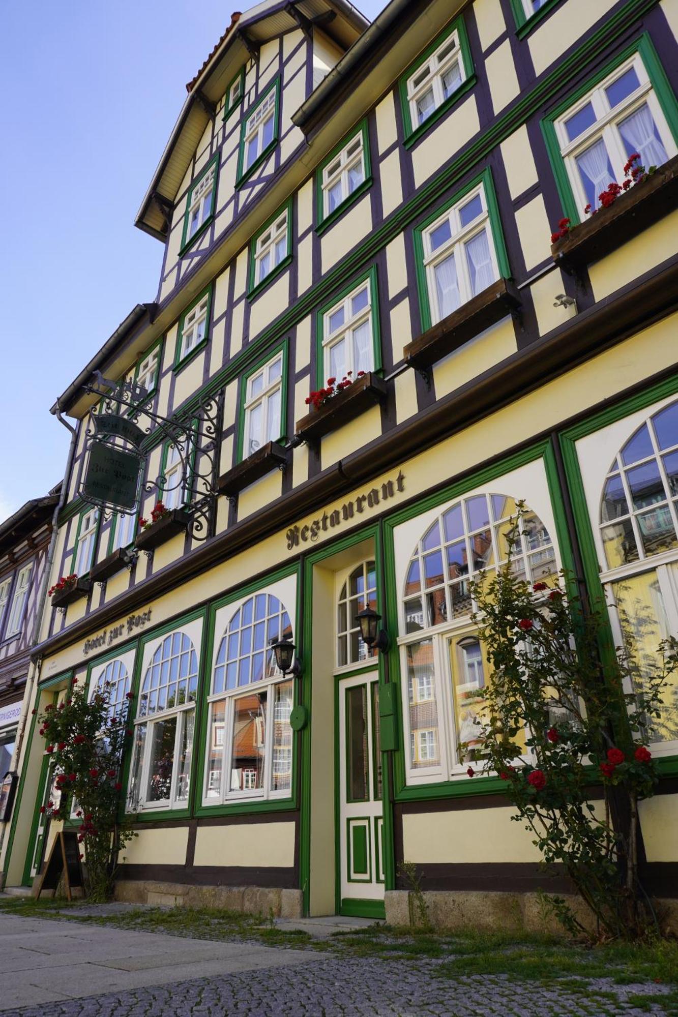 Hotel Garni Zur Post Wernigerode Dış mekan fotoğraf